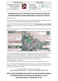 Réunion publique - travaux d'aménagements sécuritaires